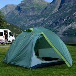 Campingtent, voor 3 personen, groen, waterdicht, L 300 cm, | ETC Shop
