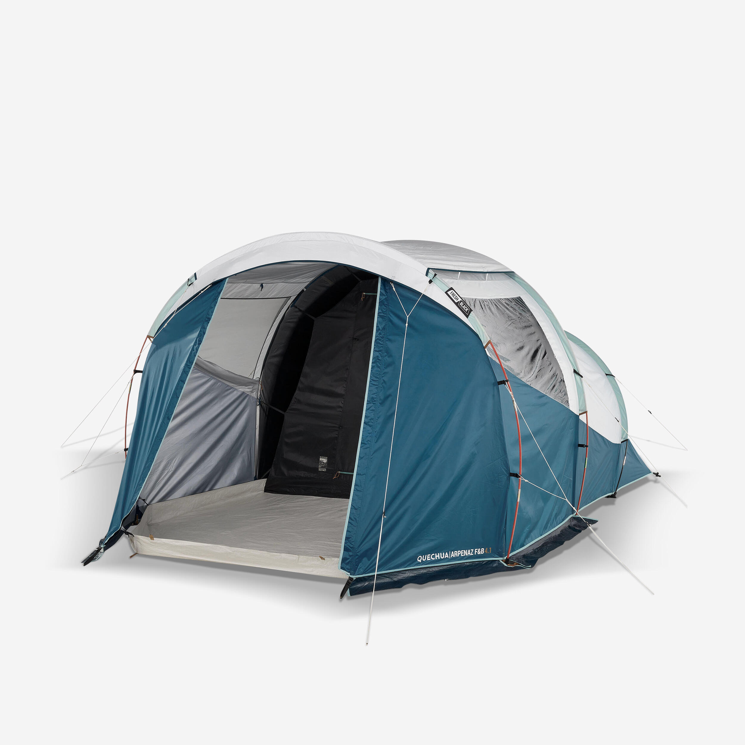 4-persoons-tent-decathlon-093eud-1.jpg Kampeertent Arpenaz 4.1 Fresh & Black 4 personen - Afbeelding 1