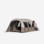 Opblaasbare tent 4 personen, Air Seconds 4.2 XXL van polykatoen, 2 slaapruimtes