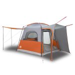 Autotent vidaXL 4 persoons waterdicht grijs en oranje