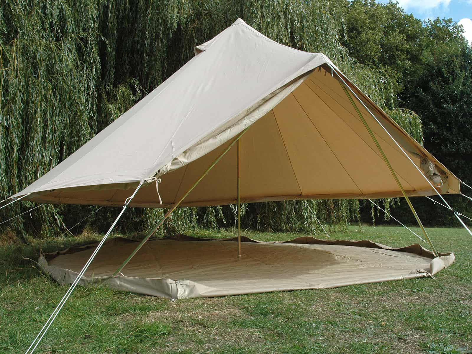 belltent-091rhk-1.jpg 4m Ultimate Bell Tent with zip in ground sheet Bell Tent UK - Afbeelding 1