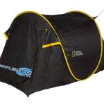 National Geographic Iglo campingtent voor 2 personen | Eenvoudig op te zetten met snel pop up | Waterdicht, zonwering, 3 ventilatiepunten | Zwart en ...