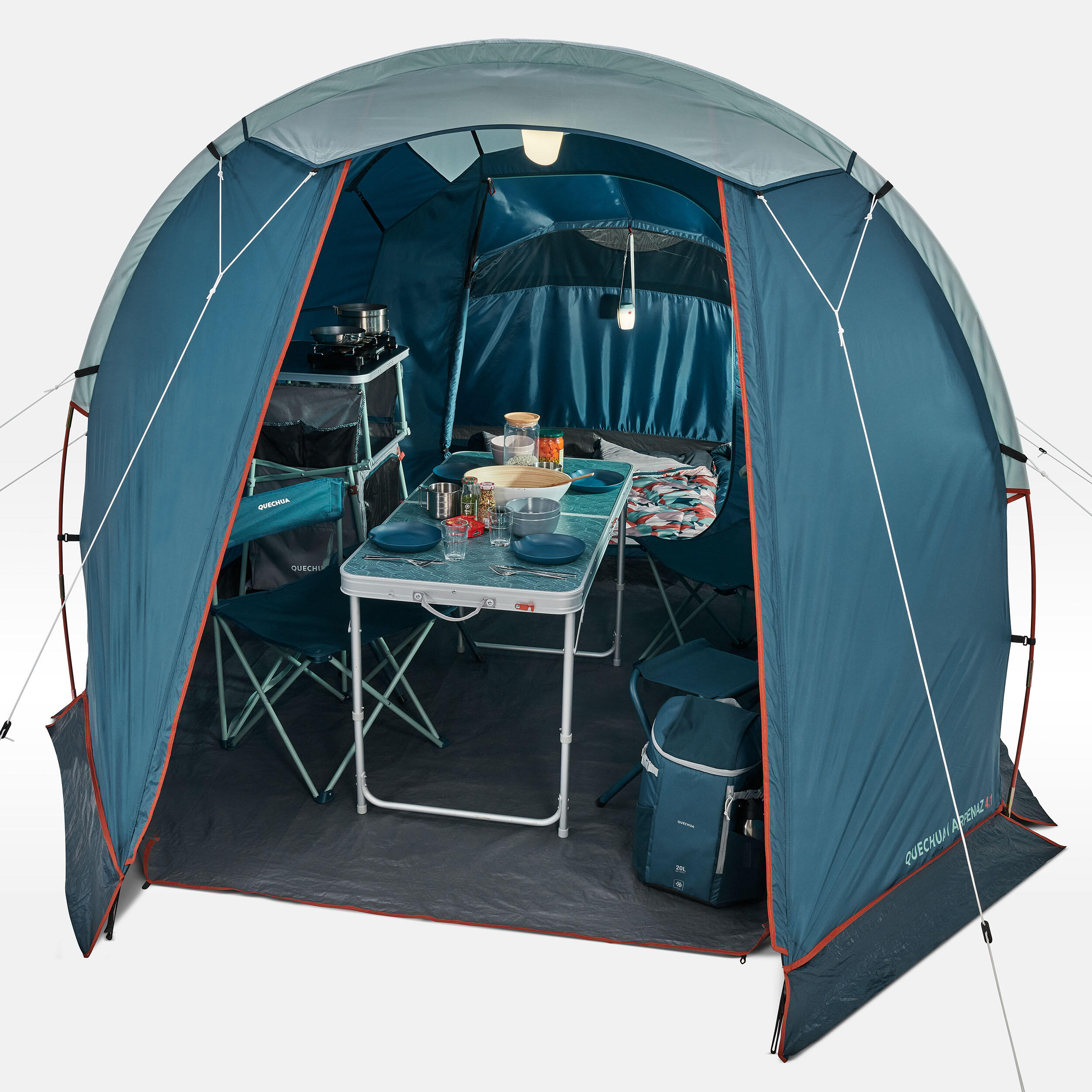 decathlon-4-persoons-tent-549vjk-1.jpg Koepeltent voor 4 personen Arpenaz 4.1 met 1 slaapruimte - Afbeelding 1