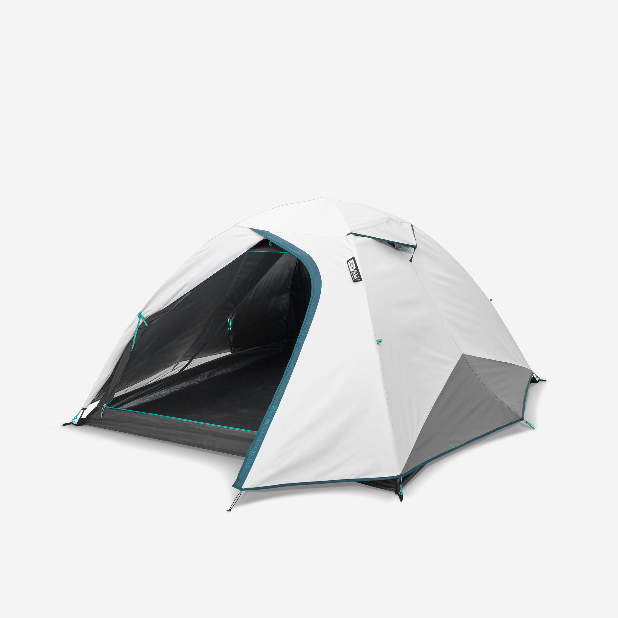 decathlon-tent-324vnc-1.jpg Kampeertent MH100 Fresh & Black voor 3 personen | Decathlon - Afbeelding 1