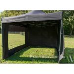 Zwarte easy up tent 3x3m huren in Gouda Springkussenverhuur Gouda