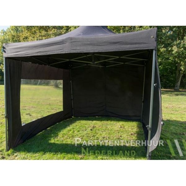 easy-up-tent-3x3-429oiz-1.jpg Zwarte easy up tent 3x3m huren in Gouda Springkussenverhuur Gouda - Afbeelding 1