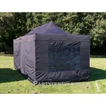 Zwarte easy up tent 3x6 meter huren Partytentverhuur Den Haag