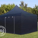 TOOLPORT Easy Up Partytent 4x4 Met zijwanden Aluminium 40mm Zwart | bol
