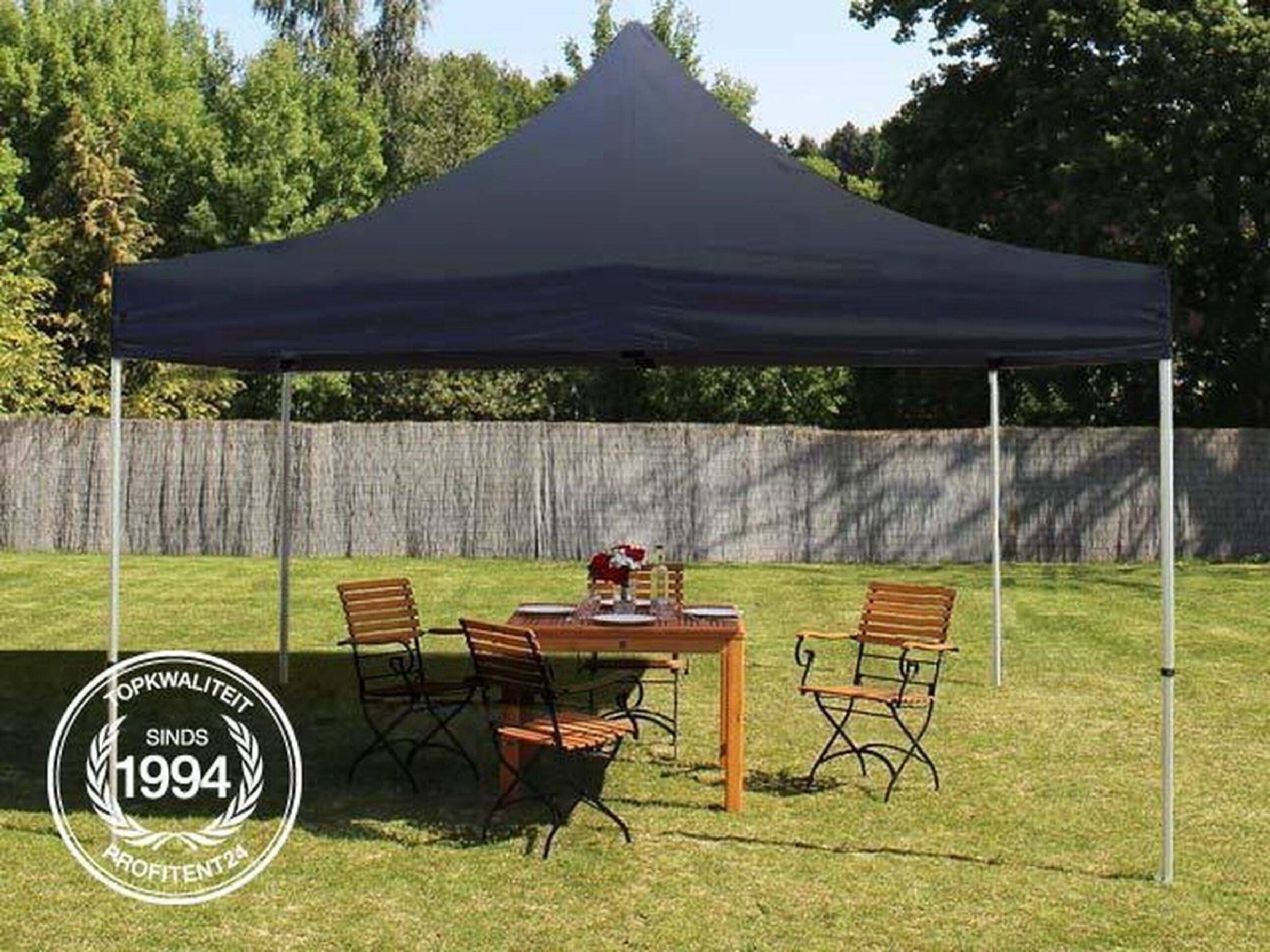 easy-up-tent-4x4-817bec-1.jpg 4x4 m Easy Up partytent Vouwpaviljoen, PROFESSIONAL alu 40mm, zwart - Afbeelding 1