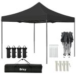 Partytent 3x3m Opvouwbaar Easy Up Waterdicht Met Tas Zwart | Decathlon