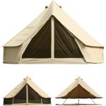 KINGCAMP Tipi tent Khan X 400 Familietent Kloktent 6 persoons tent Katoen