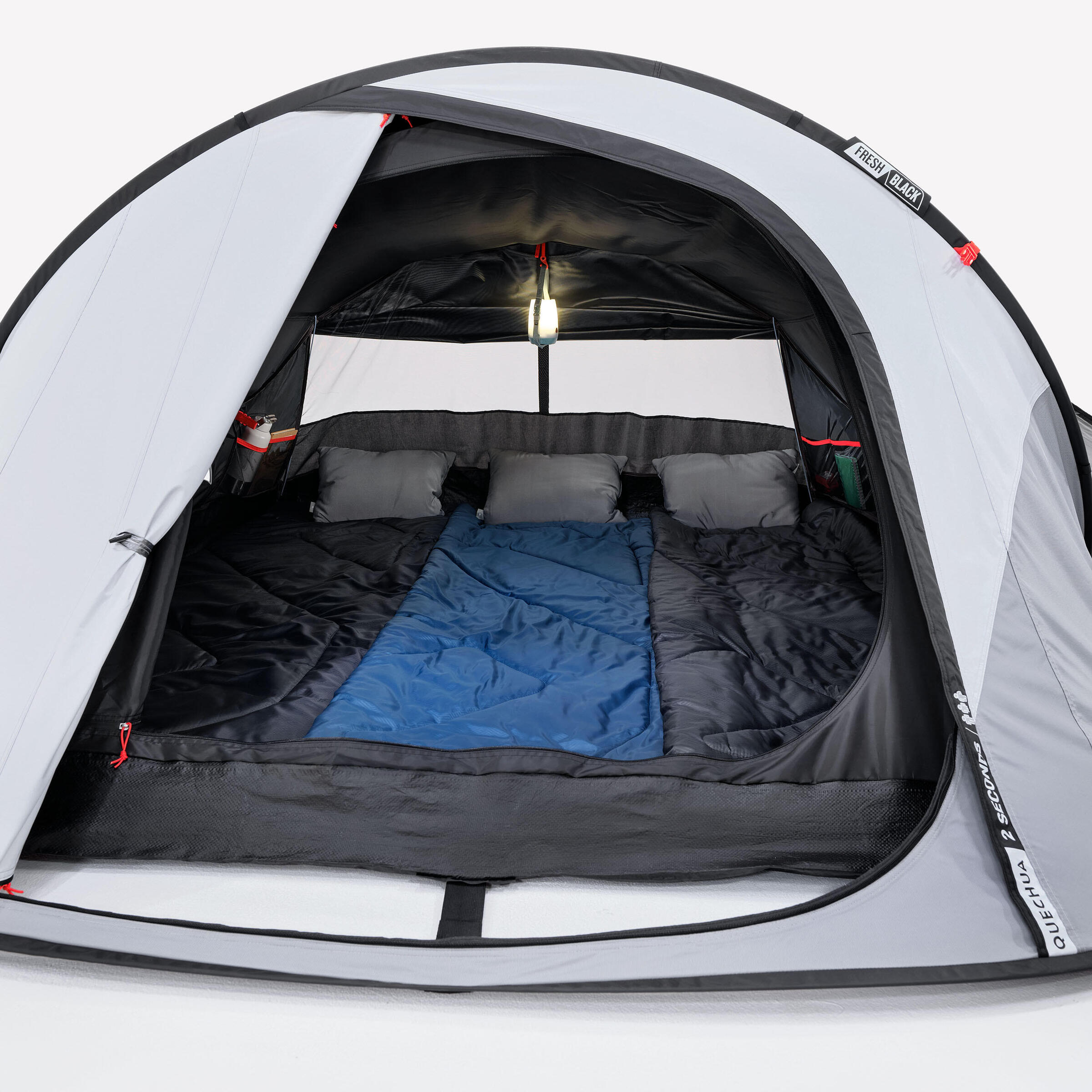 fresh-black-tent-894ona-1.jpg Decathlon Instant 3 person camping tent, 2 Seconds Fresh & Black Tesco Groceries - Afbeelding 1