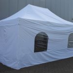 Tent wit harmonica 6 x 4 meter compleet Visscher Verhuur Zwolle