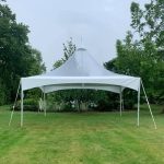 20' x 20' High Peak Tent "Clear Top" (No Walls) Installed