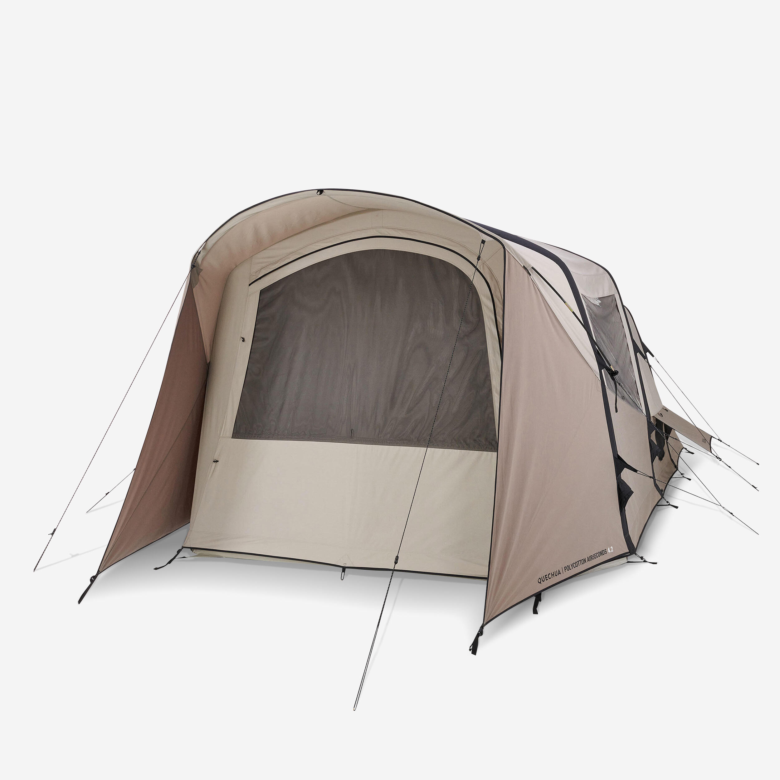 opblaasbare-tent-decathlon-485rlb-1.jpg Opblaasbare tent 4 personen, Air Seconds 4.2 van polykatoen, 2 slaapruimtes - Afbeelding 1