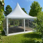 Pagodetent 5x5m Wit