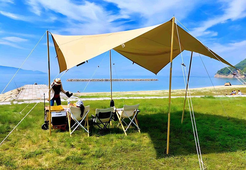 shelter-tent-415jfb-1.jpg Klassieke canvas shelter driehoek | 100% katoenen tarp | CanvasCamp - Afbeelding 1