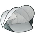 Luxe Pop Up Strandtent XXL Lichtgewicht Anti UV 50+ Zilver