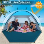 Strandtent voor 4 5 personen, UPF 50+ Familie Strandschaduwtent, Lichtgewicht,... | bol