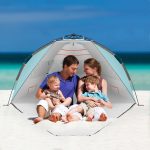Luxe strandtent voor 3 4 personen met UPF 50+ bescherming tegen de zon