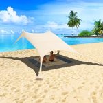Strandtent 2,4x2,4m Zonwering met UV bescherming UPF 50+ Met stranddeken | bol
