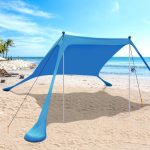 Strandtent met UPF 50+ UV bescherming, strandtent met zandzakken, palen, grondpennen... | bol