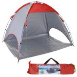 Pro Beach Strandtent 220 x 120 x 115 CM rood/grijs