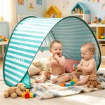 Strandtent uv Bescherming Strandtent Baby Pop Up – Strandtentje Extra Licht –... | bol