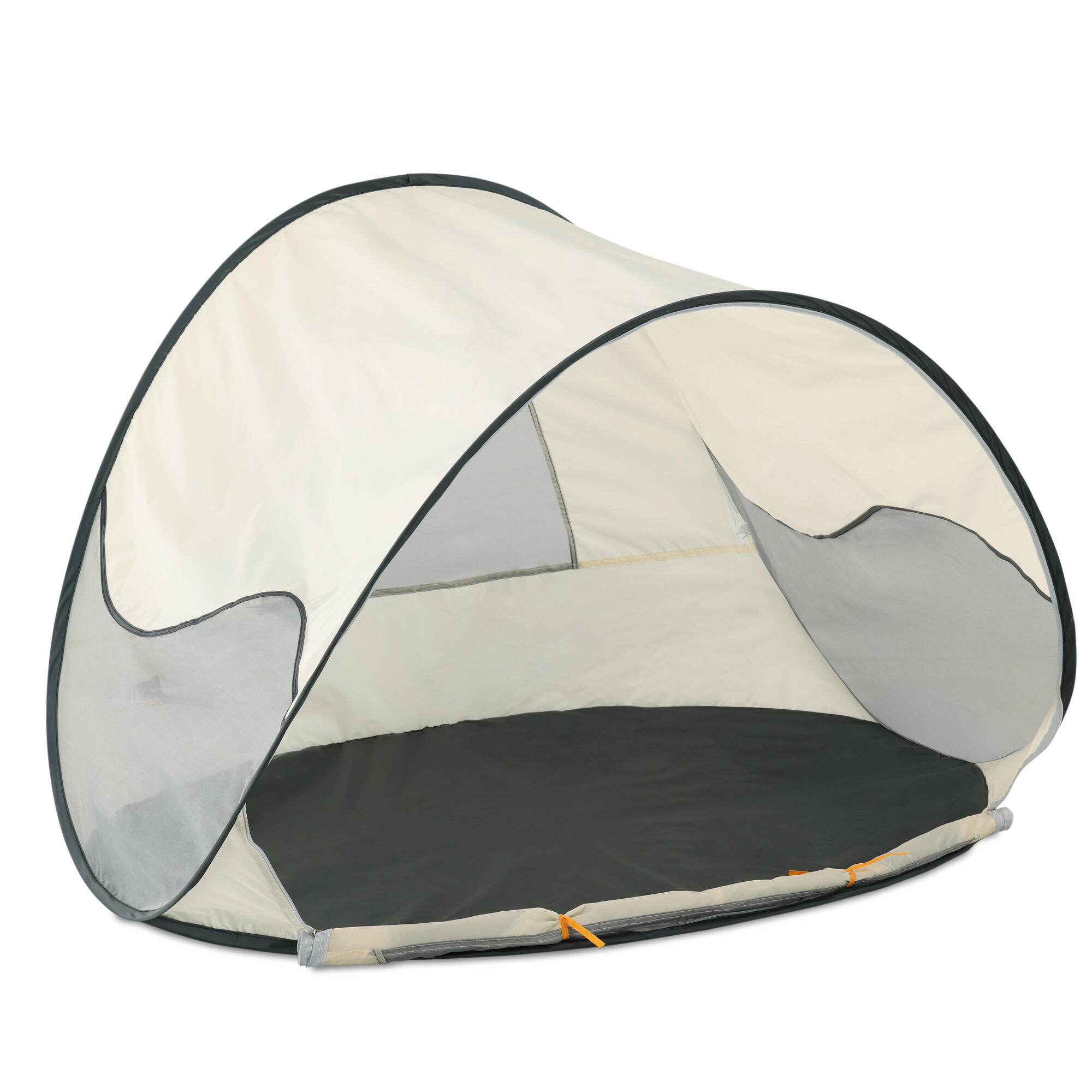 strandtentje-495abr-1.jpg Luxe Pop Up Strandtent Lichtgewicht Anti UV 50+ Crème - Afbeelding 1