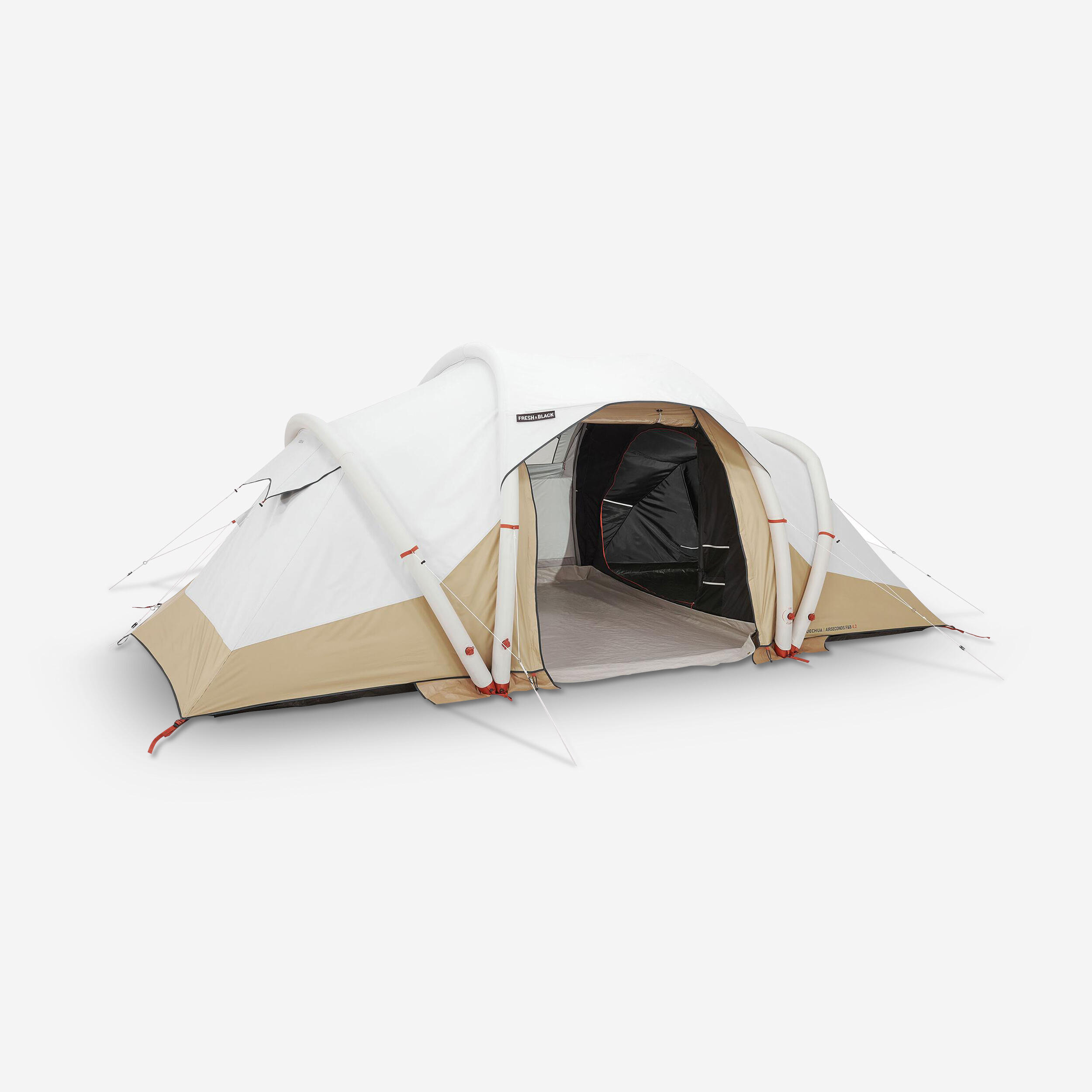 tent-4-persoons-089weu-1.jpg Opblaasbare tent 4 personen, Air Seconds 4.2 met Fresh & Black, 2 slaapruimtes - Afbeelding 1