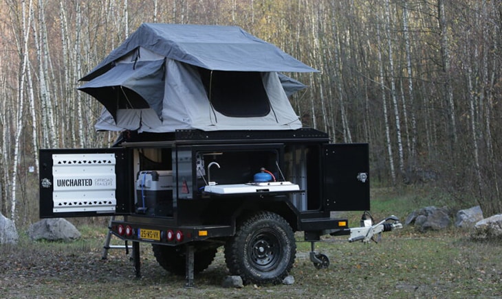 tenttrailer-396jsd-1.jpg Weg van de gebaande paden? Check deze offroad tenttrailers Campingtrend - Afbeelding 1