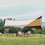Tentzeil, 5,6 x 5,6 m, uv bestendig zeil met stangen, waterdicht, ultralicht, geschikt voor camping en picknicks : Amazon.nl: Sport & outdoor