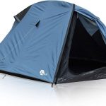 yourGEAR ORA Tent voor 2 personen, trekkingtent, eenboogtent, UV 50+, insectenbescherming, waterdicht, 5000 mm, rolzak, blauw/grijs : Amazon.nl: Sport ...