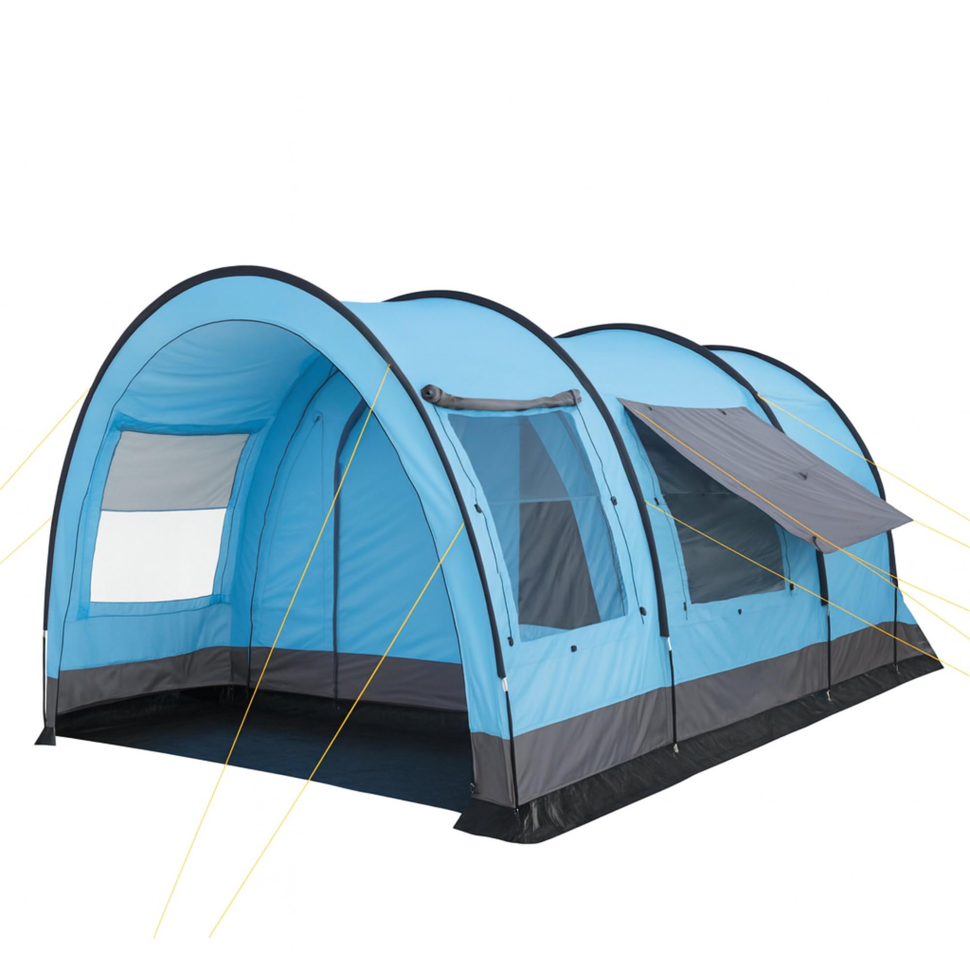 tunneltent-664eos-1.jpg CampFeuer tunneltent voor 6 personen "Relax6" | Tunneltenten met luifel | Winddicht, Waterdicht, Ultralicht | Campingtent met muggennet : Amazon.nl: Sport & outdoor - Afbeelding 1