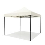 Partytent 3x3 m zijwanden easy up paviljoen opvouwbaar beige