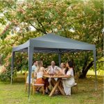 Chique Vouwtent 3x3 m Easy Up Vouwtent Pop Up Tent Antraciet (m2447561234) — Partytenten — Marktplaats