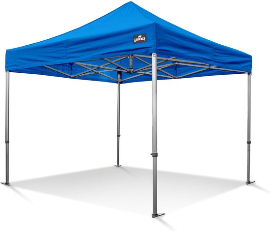 vouwtent-3x3-778wjl-1.jpg Grizzly Outdoor Partytent Vouwtent 3x3 Aluminium Blauw GO UP40 | bol - Afbeelding 1