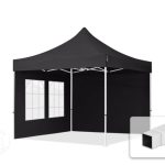 Easy up partytent 3x3m Staal, 2 zijwanden (59040) | Profitent24